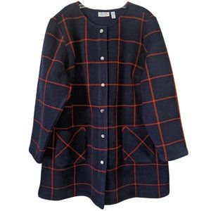 Denim & Co. Printed Fleece Bonded with Sherpa Snap